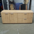 71 in. Sugar Maple 2 Door, 2 Drawer Credenza, Locking